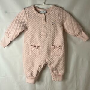 Baby clothes Calvin Klein sleepers girls size 0-3 months 
Quilted pink